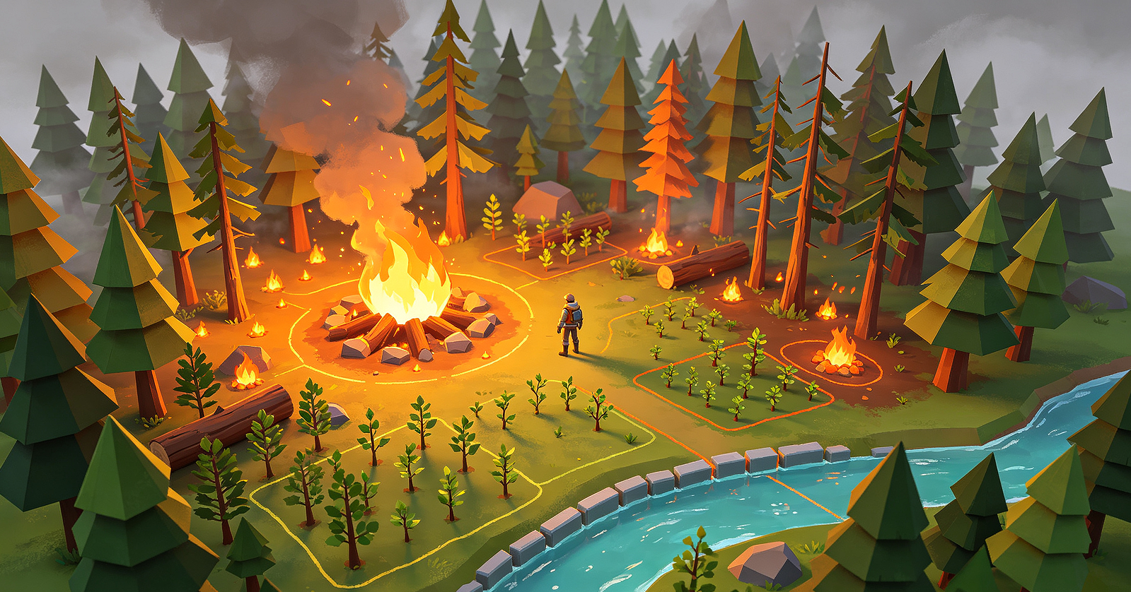 Emberwood: Strategic Wildfire Containment and Regrowth - Image 2